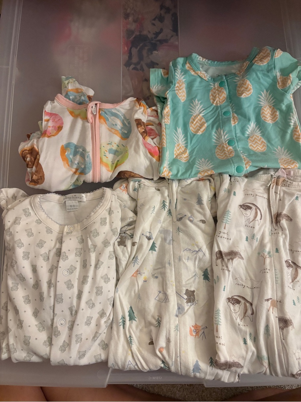 Mixed Set of Infant Bamboo and Pima Cotton Sleepers
